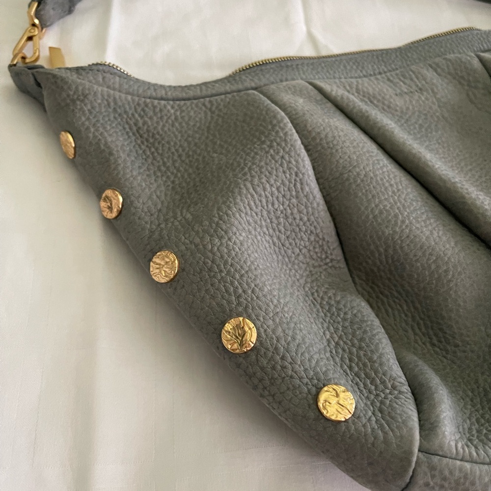 Hammitt Gray/Blue Shoulder Bag with Gold Accents - Picture 4 of 15